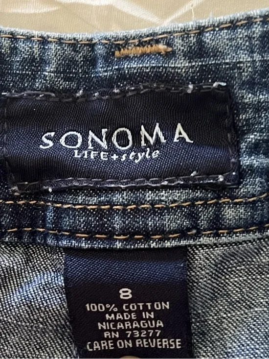 Sonoma Life and Style Vintage Denim Jean Skirt With Built in Shorts Size 8 - Picture 4 of 5